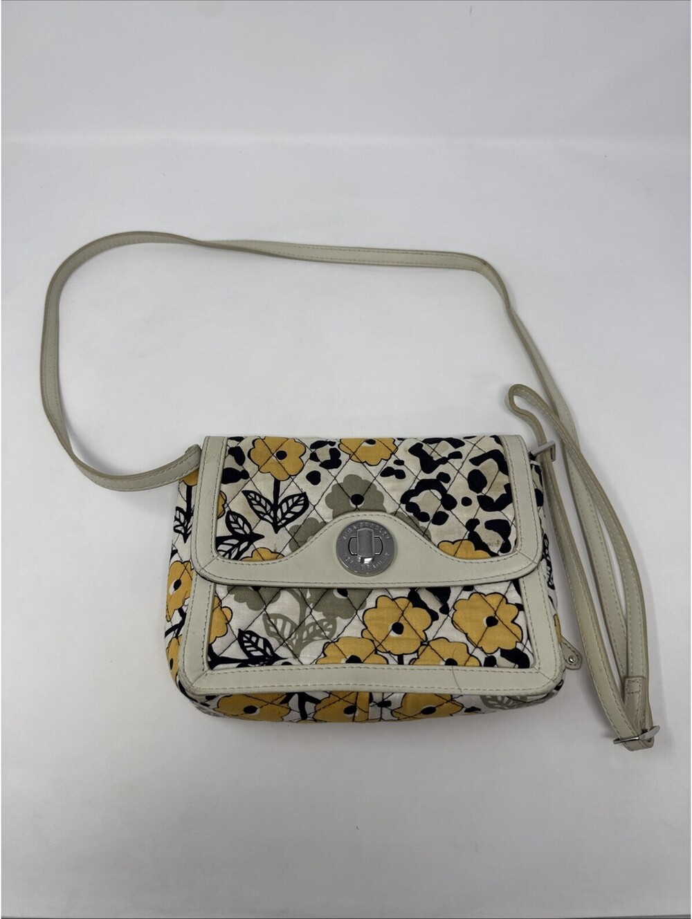 Vera Bradley Patricia Crossbody Bag, "Go Wild" Pattern, Leather Trim/Strap